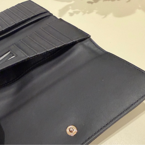 Guess Black Wallet with Gold Accents - Picture 9 of 11